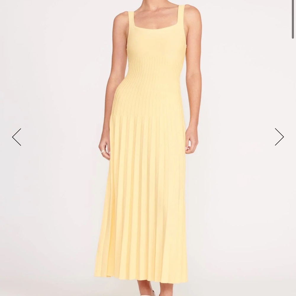 STAUD ELLISON DRESS Lemon Drop